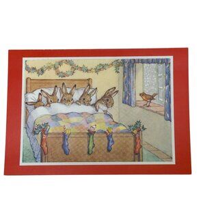 15 Christmas Cards Boxed Set Marcel Schurman Whimsical Rabbits by Molly Brett